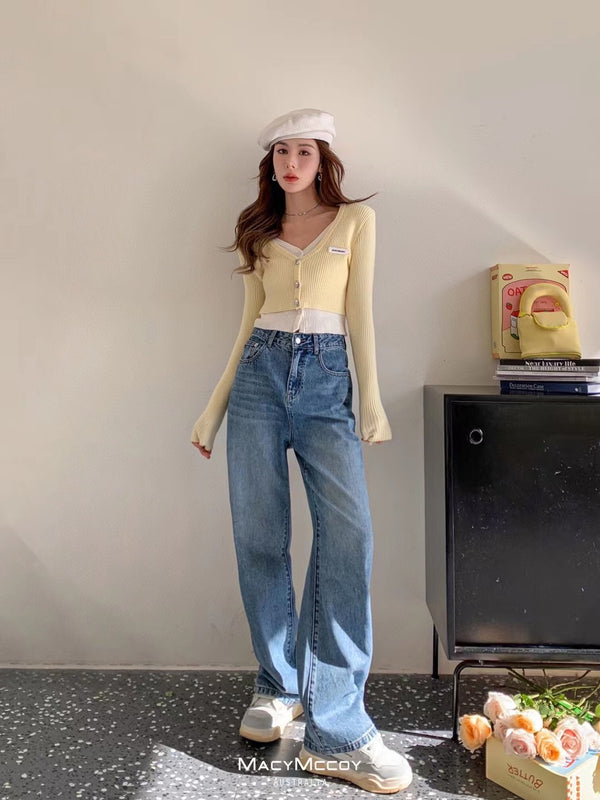 MacyMccoy Small Denim Wide-Leg Pants