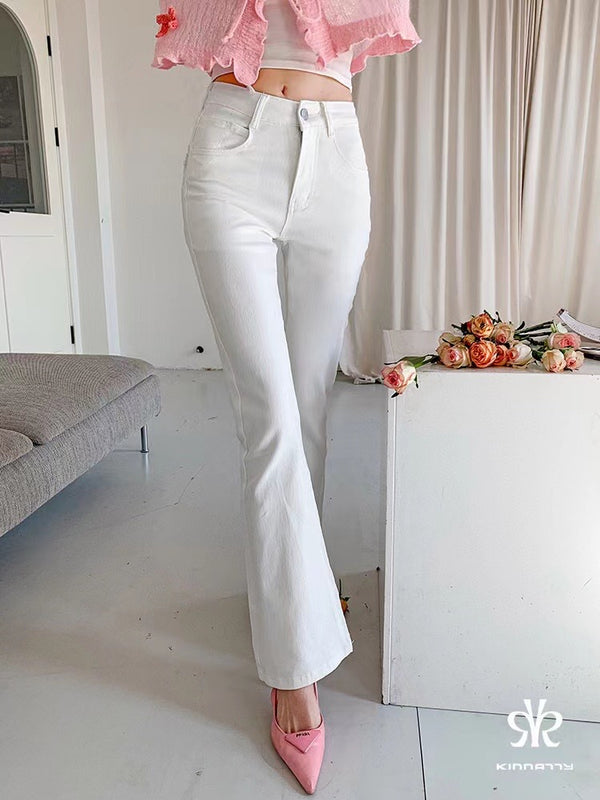 Kinnatty Wool Beaded Stretch Bell Bottoms