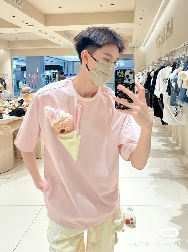 13DE MARZO Stereoscopic Doll Ice Cream Matching Short Sleeve