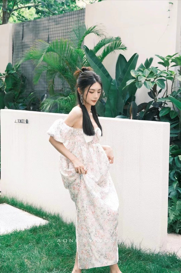 AONE BY WONG Floral Tulip Dress