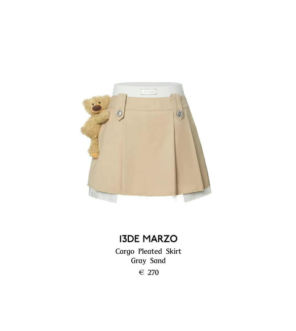 13DE MARZO Cargo Pleated Skirt