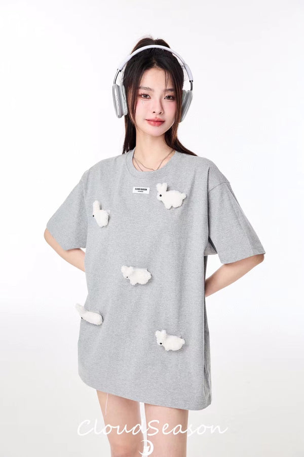 Cloud Season Three Dimensional Bunny Top