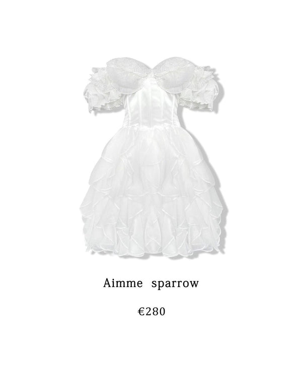 Aimme Sparrow White Double Thread Gauze Dress