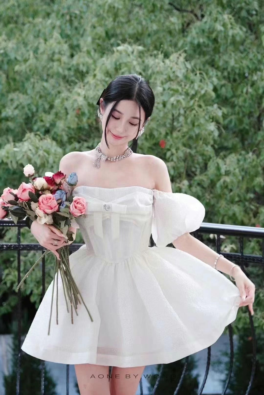Aone By Wong Diamond Bow Dress – ZIZI STUDIO