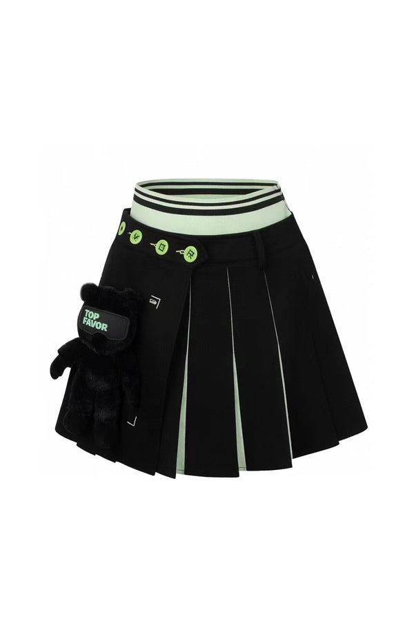 Top Favor 3-Dimensional Pleated Bear Skirt