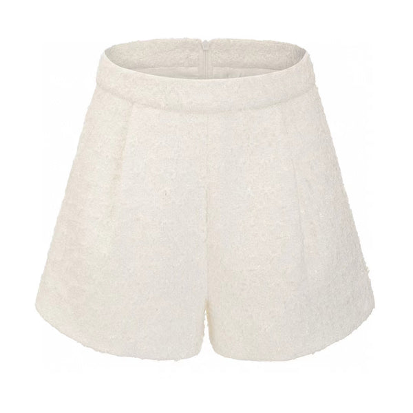 MME WYNN Lace Patchwork Diamond Chain Braided Shorts