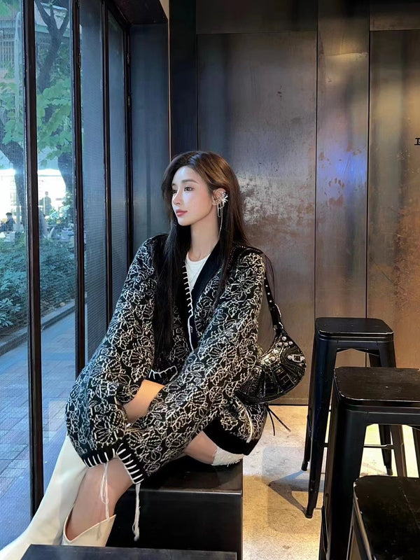 DIANA VEVINA  Black Totem Cardigan